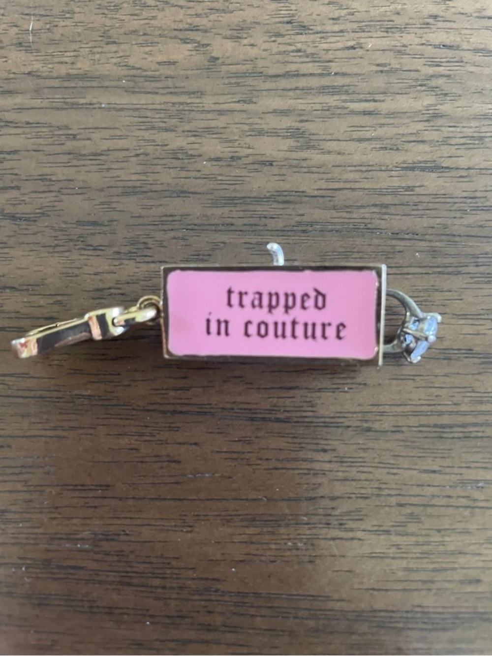 Juicy Couture Pink and Gold 'Trapped in Couture' Mousetrap with Ring Charm RARE